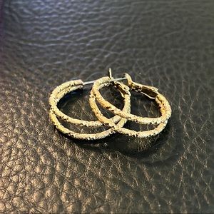 14K Gold Filled Small 1” Double Hoop Earrings